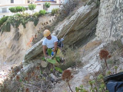 Limpieza acantilado de Benidorm 1